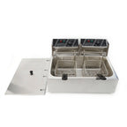 denest 5kW Large Single-Tank Electric Deep Fryer With Fry Basket - 6/12L