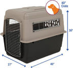 Petmate Ultra Vari Dog Travel Kennel, 48 in Long, 90 to 125 lbs - Taupe Black