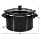 Hamilton Beach Stay Or Go Extra-Large Slow Cooker, 10 Quart