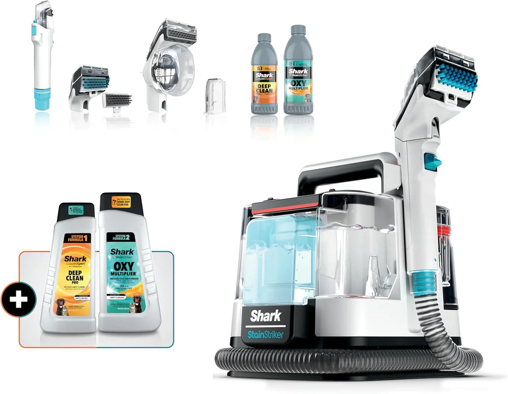 Shark StainStriker Portable Carpet And Upholstery Cleaner With Chemical And Tool - PX202BRN
