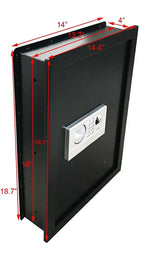 ABLEHOME Biometric Electronic Recessed Hidden Wall Safe - 100 Fingerprints