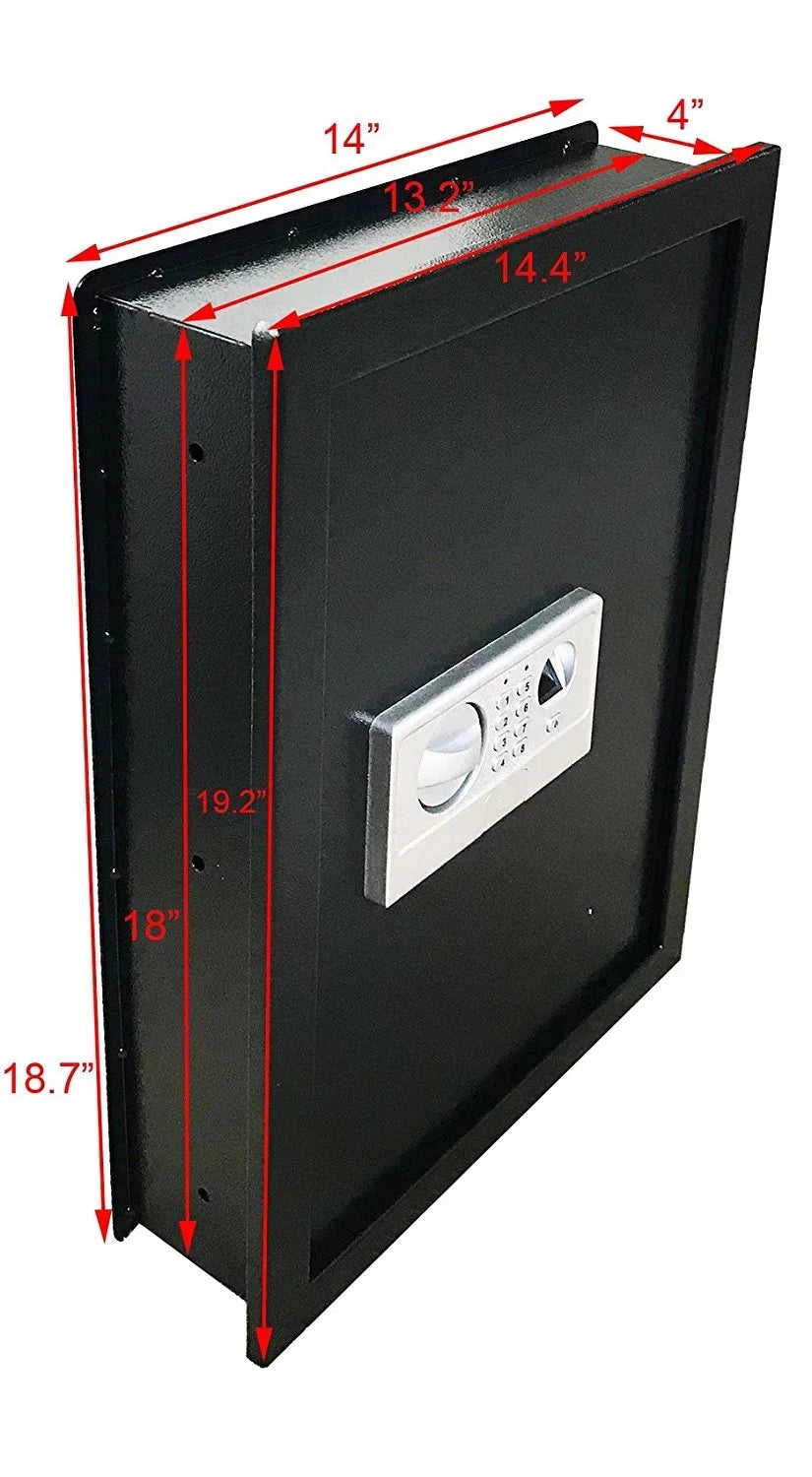 ABLEHOME Biometric Electronic Recessed Hidden Wall Safe - 100 Fingerprints