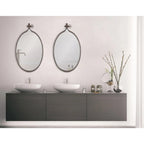 Modern Round Wall Mirror With Decorative Metal Frame