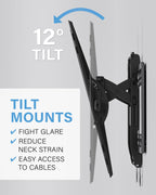 Tilting TV Wall Mount For 46 To 90 Inch Flat-Screen TVs, VESA 200x100 To 690x415