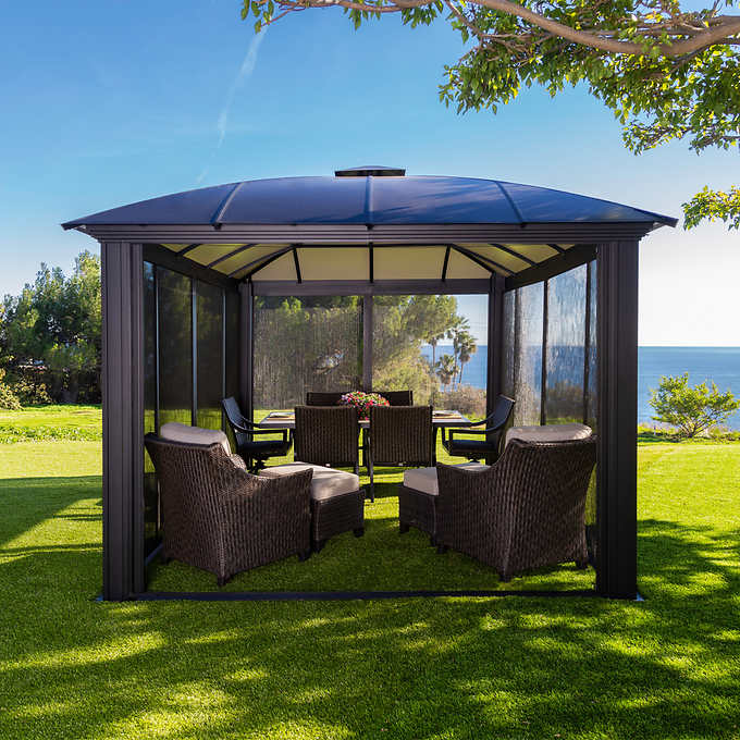 Paragon Siena Aluminum Screen Room Hard Top Gazebo