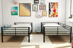 Mainstays Convertible Twin Over Twin Metal Bunk Bed - Black