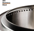 Solo Stove Wood Burning Smokeless Fire Pit, 27 Inch, Stainless Steel, 38 lbs - Yukon 2.0