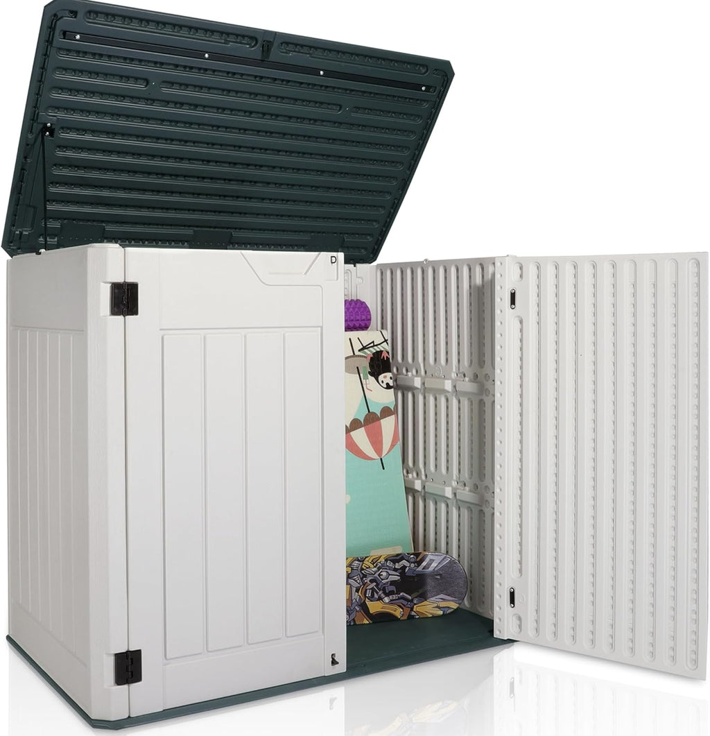 Resin Outdoor Storage Box, 47 Cu Ft, Lockable, Waterproof