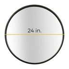 Classic Farmhouse Round Wooden Frame Wall Mirror - 24-inches, 28-inches, 32-inches