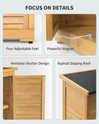 Lofka Outdoor Storage Cabinet With 2 Lockable Doors And 2 Adjustable Shelves, 34.3 x 18.3 x 63.2 in