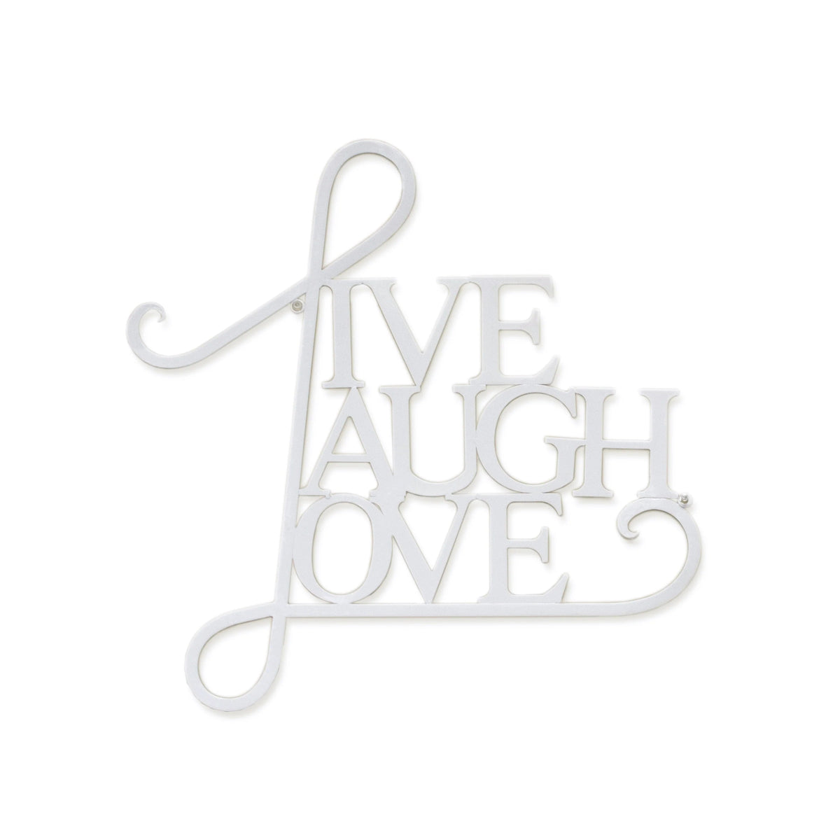 Live Laugh Love Metal Wall Art Sign, 20.5in W x 21.5in H