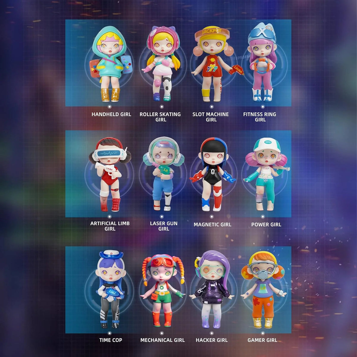 HAOHAINA Fashion Trendsetter Series Blind Box Action Figures, 12-Pack