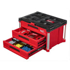 Milwaukee PACKOUT 3-Drawer Rolling Tool Box, 50 lbs Capacity - 48-22-8443
