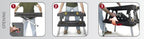 Keter Folding Work Table, 1000 lbs Capacity, Two 12 in Clamps, Black/Yellow - 197283