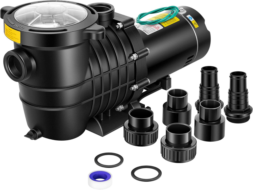 VIVOHOME 2.0HP Pool Pump, 115V/230V, 6800GPH - Self-Priming Motor
