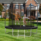 MARNUR Kids' Trampoline 8 ft With Enclosure Net, Ladder And Wind Stakes - 330 lbs Weight Capacity