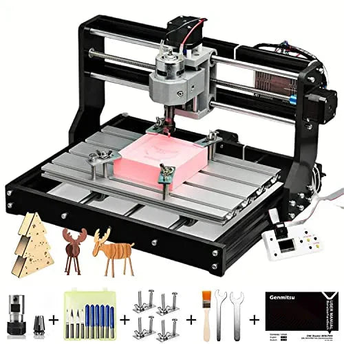 Genmitsu CNC 3018-PRO Router Kit With GRBL Control, 3 Axis Wood Carving, Milling And Engraving Machine - 3018-PRO