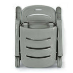 Rolling Folding Plastic Pool Lounge Chair With Armrests, 5 Position - Patio Deck Beach Chair