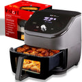 6 Liter Air Fryer With Clear Viewing Window, Digital Touchscreen And Black Exterior
