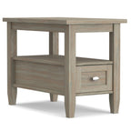 Solid Wood Narrow Side Table, 14 in Wide, 24 in D x 14 in W x 20 in H