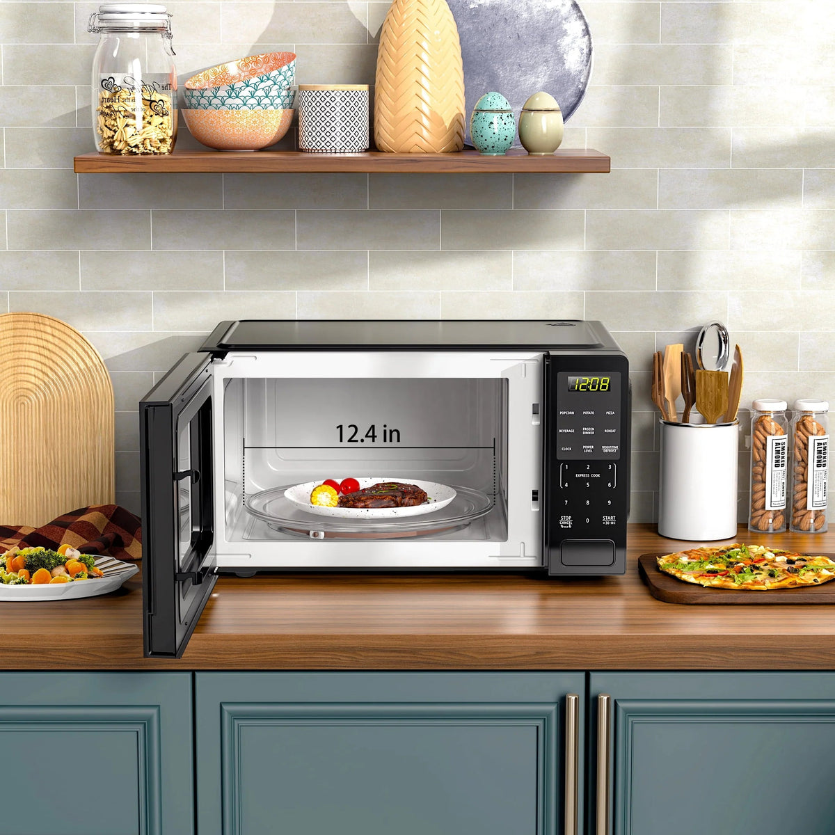 Mainstays Countertop Microwave Oven, 1.1 Cu Ft, 1000 Watts, Black - MS54100112162