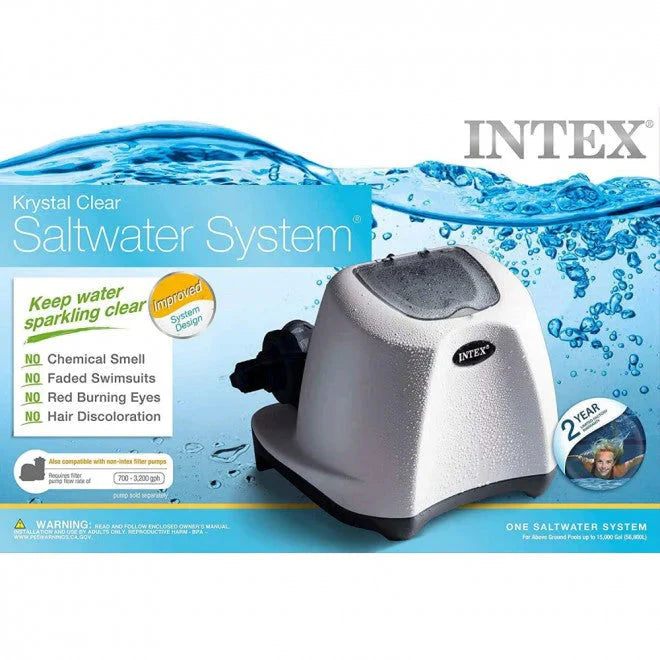 INTEX Krystal Clear Saltwater System With E.C.O. For Up To 15000-Gallon Above Ground Pools - 110-120V With GFCI