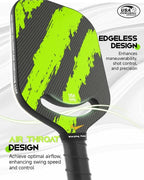 Warping Point Carbon Fiber Pickleball Paddle With Textured Grit Surface - Ascent