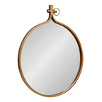 Modern Round Wall Mirror With Decorative Metal Frame