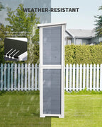 Lofka Outdoor Storage Cabinet With 2 Lockable Doors And 2 Adjustable Shelves, 34.3 x 18.3 x 63.2 in