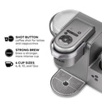 Keurig K-Cafe Single Serve K-Cup Coffee, Latte And Cappuccino Maker - Dark Charcoal