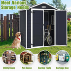 Enyopro Horizontal Resin Outdoor Storage Shed, 306Gal, 55.9in L x 29.52in W x 43.3in H