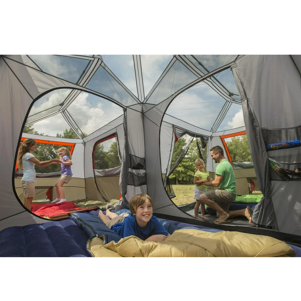 Ozark Trail 12-Person 3-Room Instant Cabin Tent, 16 x 16 Feet - WMT-161682B