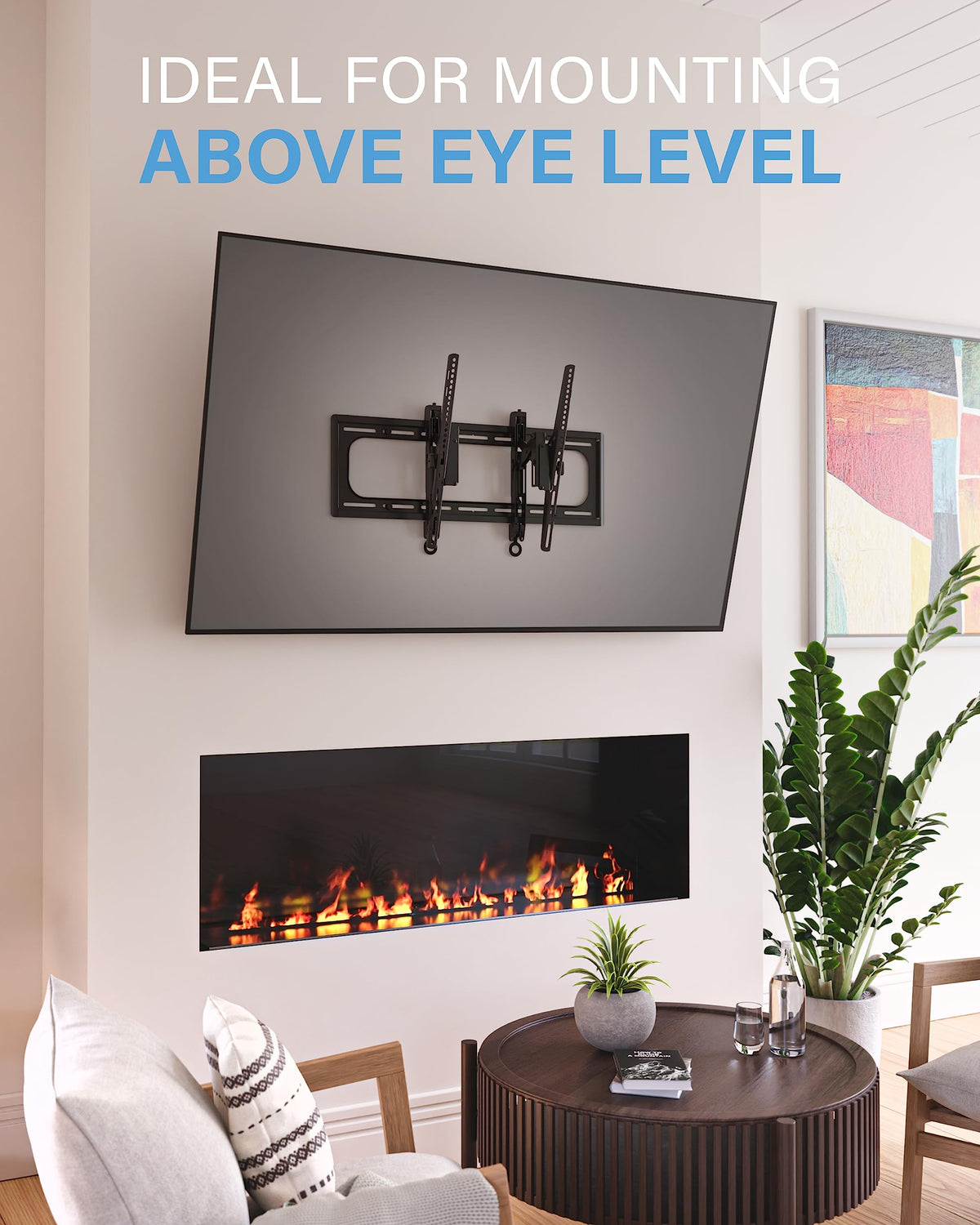 Tilting TV Wall Mount For 46 To 90 Inch Flat-Screen TVs, VESA 200x100 To 690x415