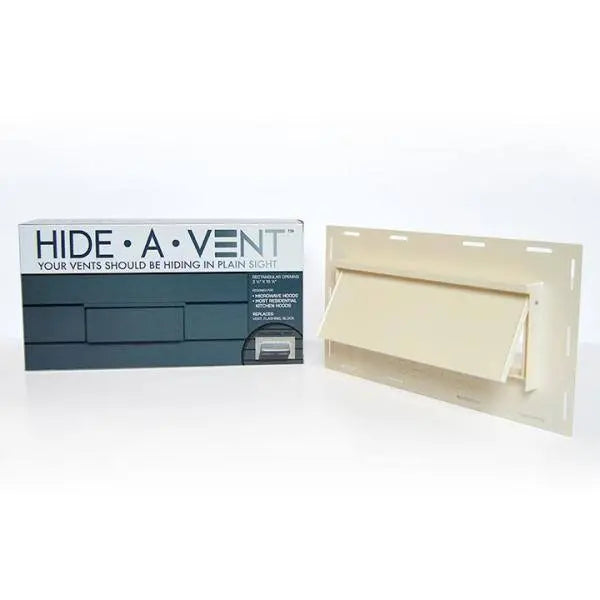 HIDE-A-VENT 10 in. Rectangular Exterior Vent for Kitchen Exhaust Fans - Model B