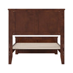 AFI Twin Solid Wood Low Profile Platform Bed With Matching Footboard, Walnut - Charlotte