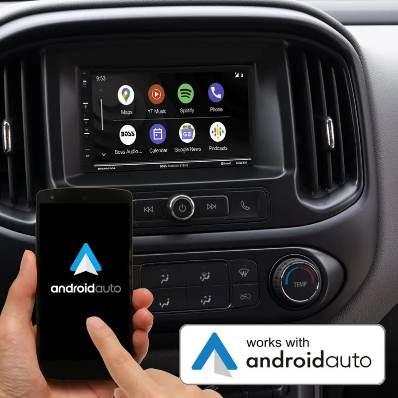 BOSS Audio Systems Double Din Car Stereo With 7 Inch Touchscreen, Apple CarPlay And Android Auto - BVCP9700A