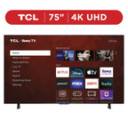 TCL 75in 4-Series 4K UHD HDR Smart TV With Roku And Voice Control