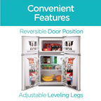BLACK+DECKER 3.1 Cu. Ft. 2-Door Mini Fridge With True Freezer, Stainless Look - BCRDK32V
