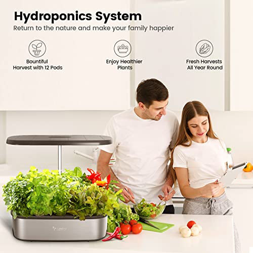 LetPot Smart Hydroponic Growing System, 12 Pods Indoor Herb Garden Kit - LPH-SE