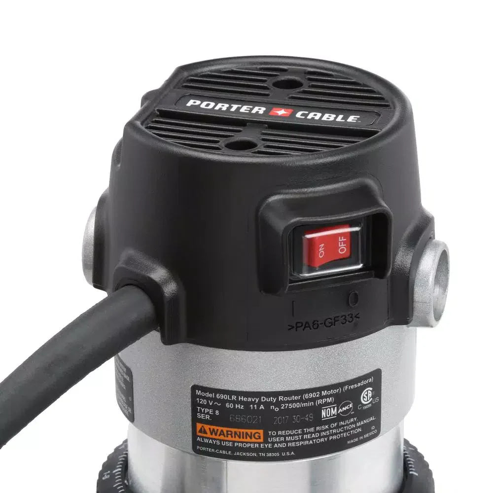 PORTER-CABLE Fixed Base Router, 11-Amp, 1.75 Peak HP - 690LR