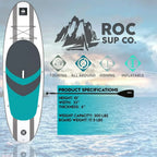 ROC Inflatable Stand-Up Paddle Board With Anti-Slip Comfortable Deck