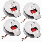 Kidde Firex Hardwired Ionization Smoke Detectors With Battery Backup, 4-Pack - i4618