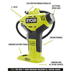 RYOBI ONE+ Cordless Air Inflator With Digital Gauge, 18V 4.0 Ah Lithium-Ion Battery - P737D