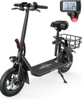 URBANMAX Electric Scooter With Seat, 450W Motor, 22 Miles Range, Black - C1